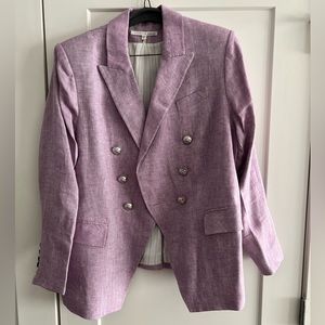 Veronica Beard Miller Linen Lilac Dickey Jacket Size 24